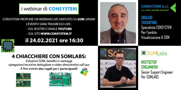 Webinar Gratuito: il mondo dei System On Module di Consystem e Somlabs